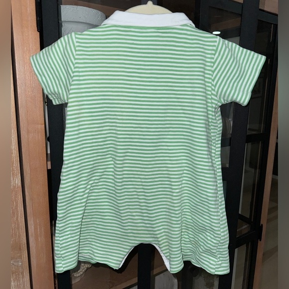 Little English Polo Romper shortall peterpan collar striped baby boy preppy tbbc - Picture 4 of 8